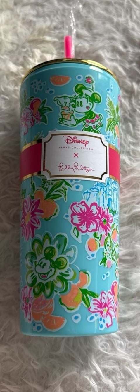 Lilly Pulitzer x Disney Parks Blue Ibiza Lilly Loves Disney Tumbler with Straw O